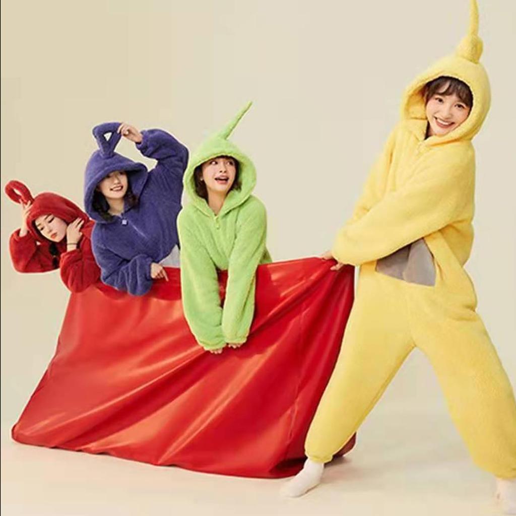 Teletubbies Kigurumi Interlocking Room Kigurumi Cold Verfügbar in 4 Manga Loungewear [TUAHOUS] Pyjamas, Pyjamas, Wear, Cute, Adults, Hooded, Fluffy,