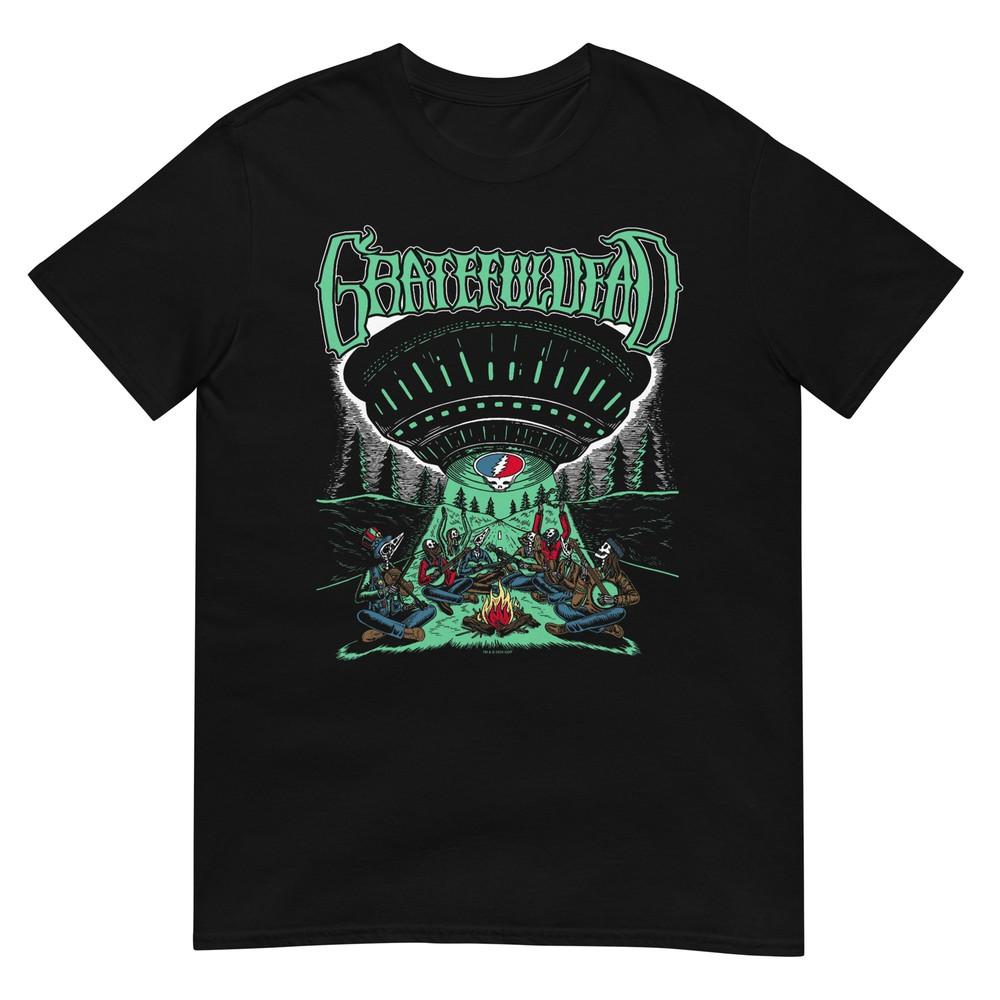 Футболка с принтом Grateful Dead: Скелеты и Инопланетяне, Кемпинг, Группа M