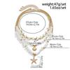 PuRui Bohemia 3Pcs/Set Imitation Zircon Star Chains Necklace Women Adjustable CCB Metal Star Pendant Necklace Zircon Accessories