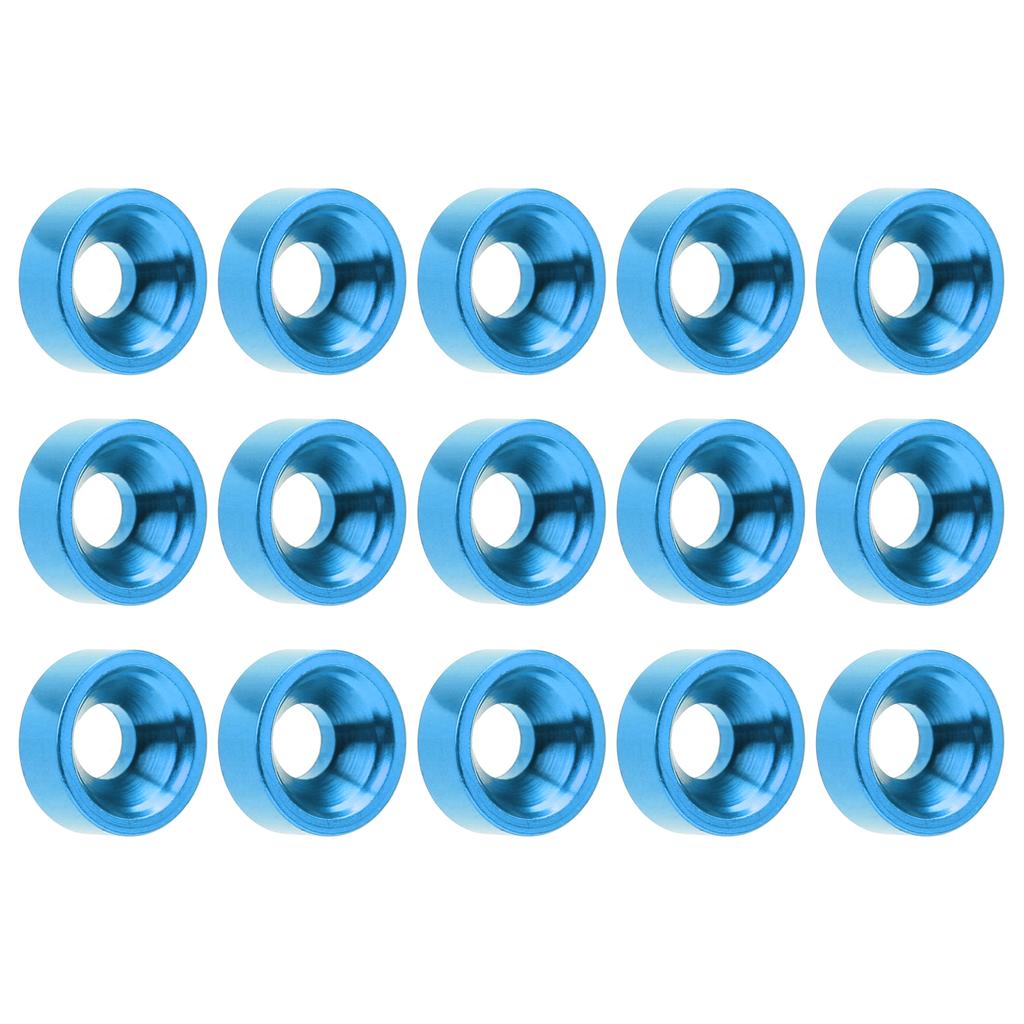 15pcs M3 Countersunk Screw Washer Aluminium Alloy Concave Gasket Fit for RC ModelRed