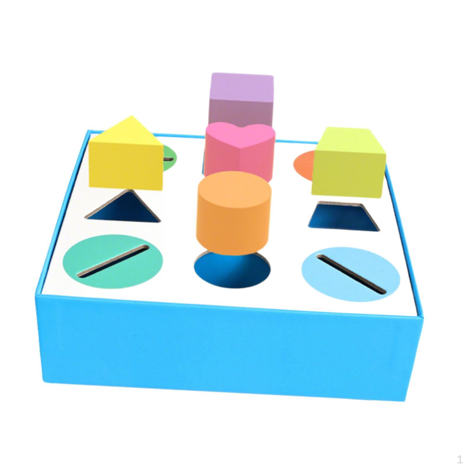 

9 Holes Color Shape Sorting Box, Preschool Learning Toy, Educational Toys