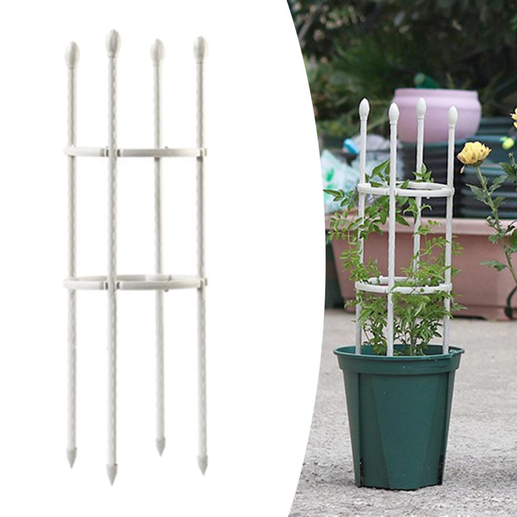 Plant Support Fixed Vine Climbing Rack Trellis Cucumbers Flowers Cage White