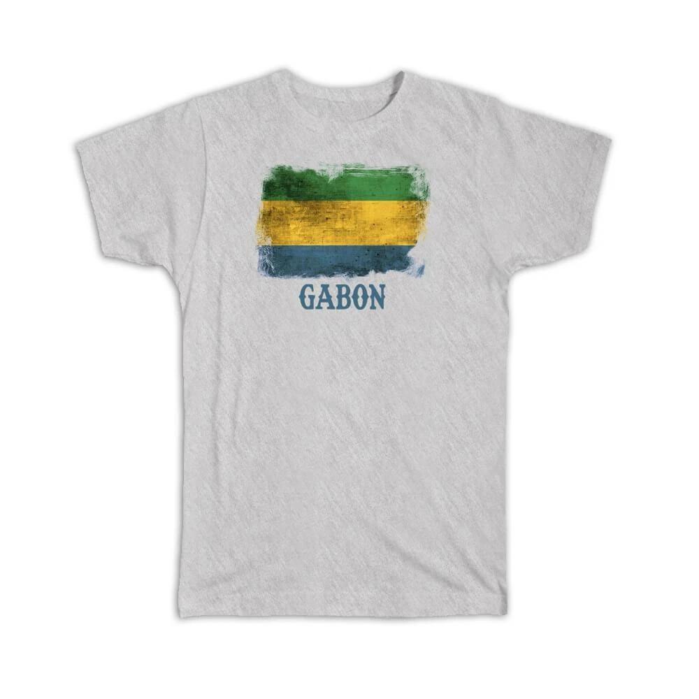 Gift T-Shirt : Gabon Gabonese Flag Africa African Country Souvenir National M