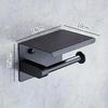 Stainless Steel Toilet Paper Holder Phone Shelf Hotel Toilet Paper Holder Easy Installation Wall Mounted Bathroom Storage Rack