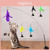 Lightweight Cat Toy Stick Detachable Powerful Relieve Boredom Handheld Teaser Suction Cup Wand Toy Pet Product