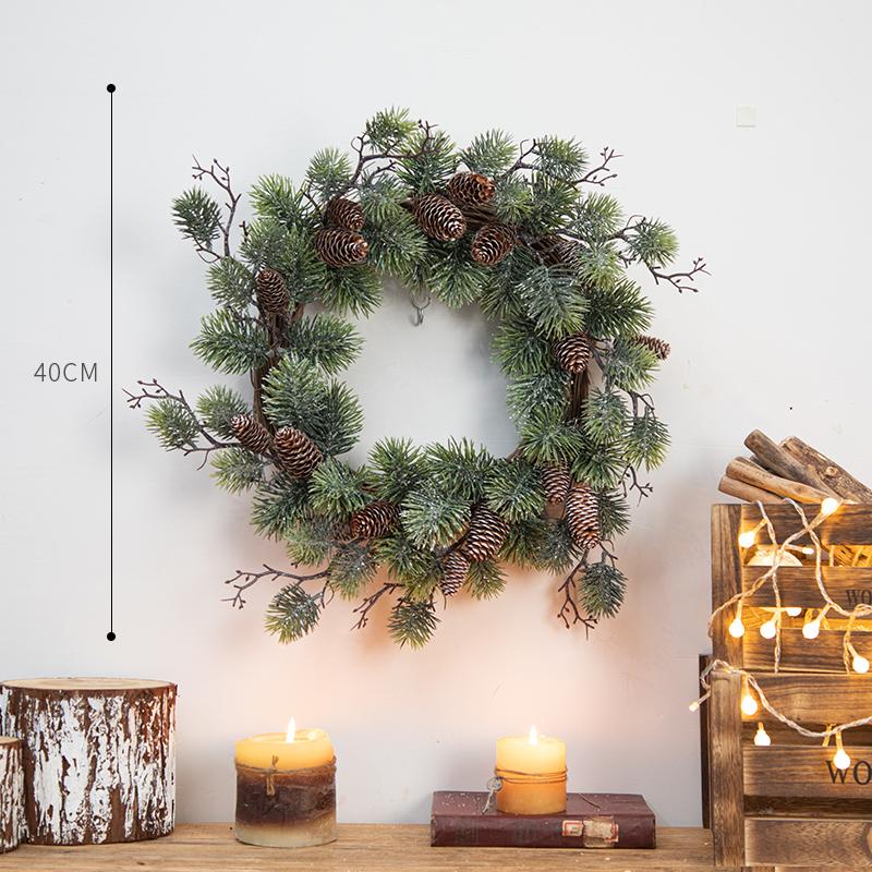 Artificial Christmas vine hanging flowers for wall decoration rattan fake plants leaves garland romantic wedding home decoration