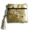 10Pcs Mix Colors Chinese Zipper Coin Tassel Silk Square Jewelry Bags Pouches
