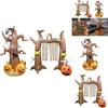 Majestic Halloween Air Blown Inflatable Ghost And Pumpkin Arch Decor With Dazzling Led Illumination