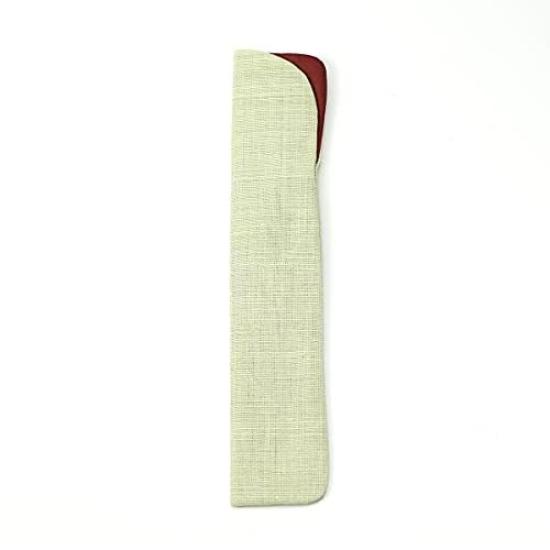 

Kyoto Geibido Fan Japanese Traditional Made in Japan Case, 23.5cm, Linen, Men s Size, Goods, (Yellow-Green)