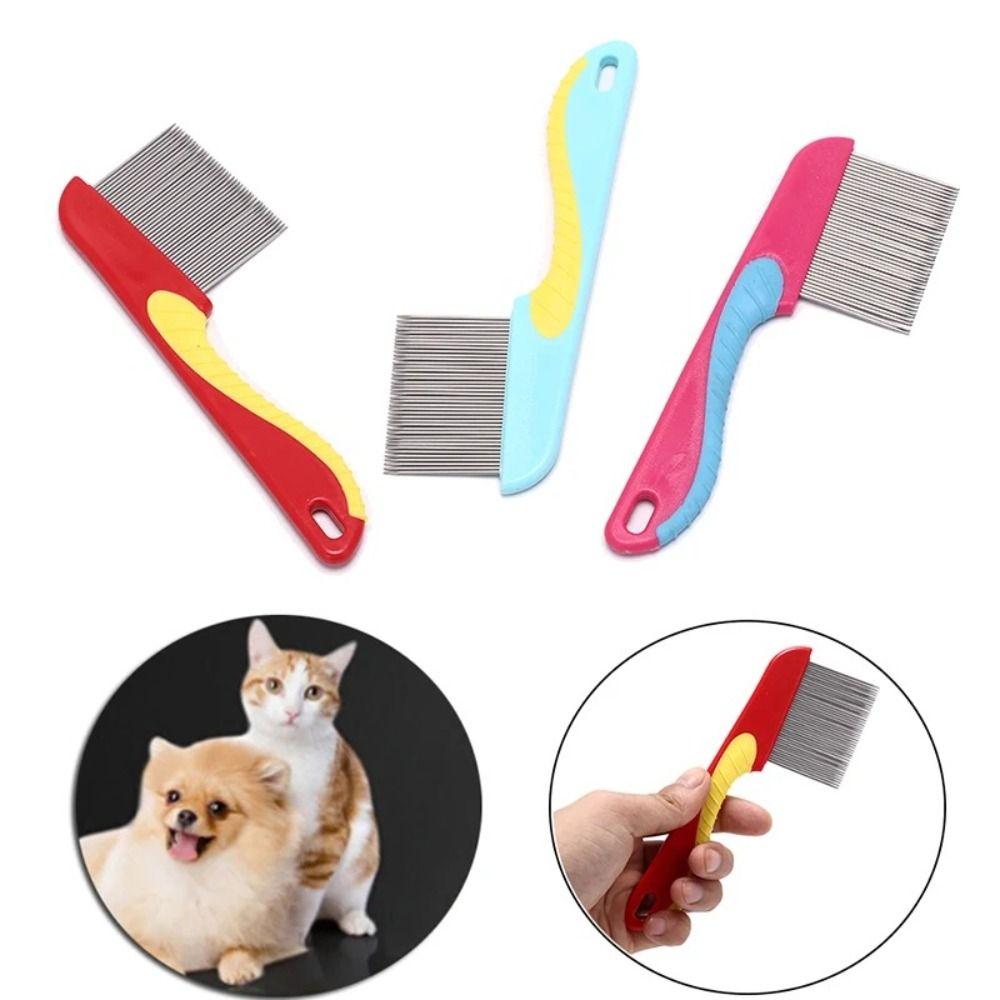 Seahorse Shape Pet Hair Comb Stainless Steel Lice Comb Wool Cleaning Supplies Dog Flea Comb  Cat