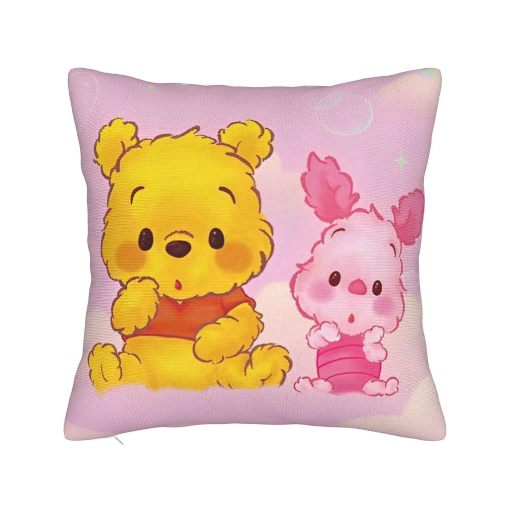 Winnie The Pooh Square Pillowcases Polyester Bed Car Cute Honey And Bee Cushion Case Cool Decor Throw Pillow Case 45*45