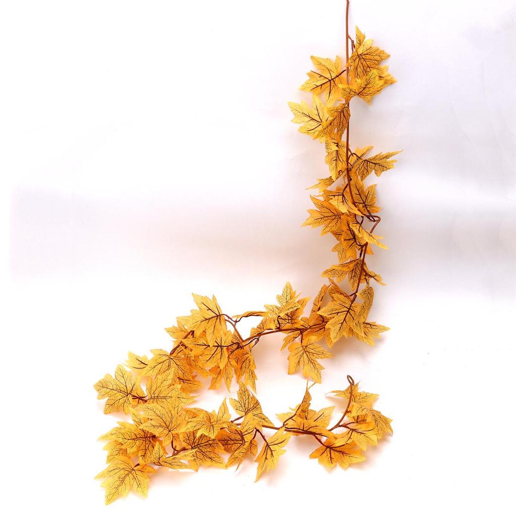 Autumn Maple Leaf and Pumpkin Vine Hanging Decoration for Home, Window, Mall, Bar, and Wall
