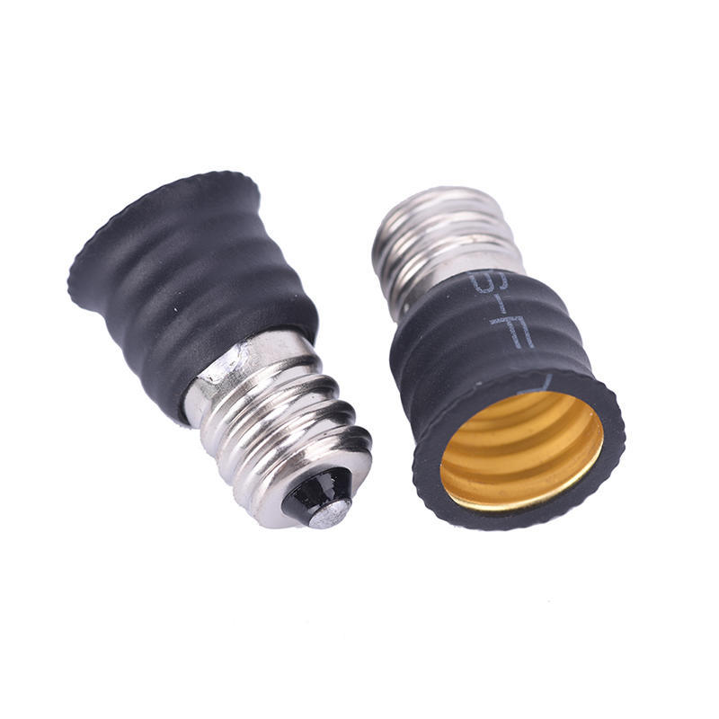 2Pcs/10Pcs Black E12 To E14 Bulb Converter Led Light Holder Lamp Adapter Socket