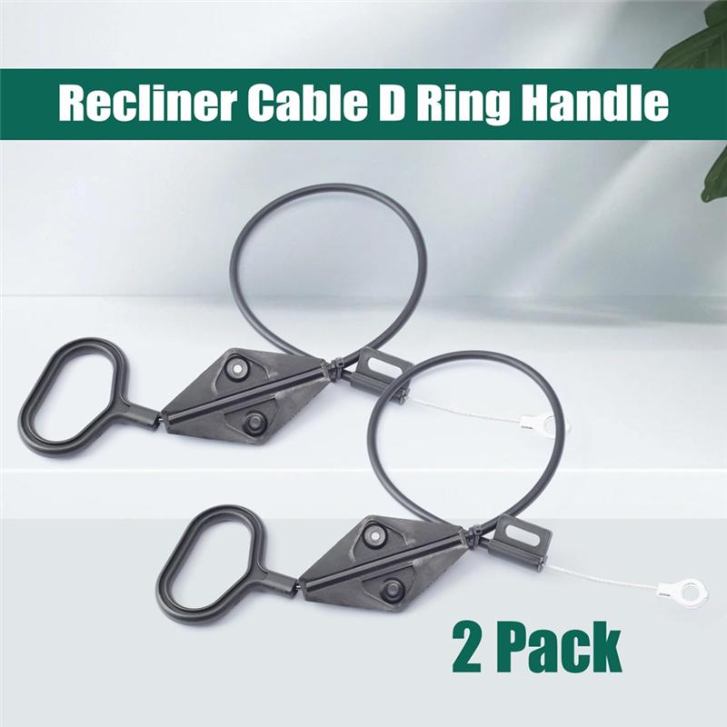 A96I-2Pcs Forlazy Boy Handle Cable Release Cable D Ring Parachute Style Lounger Release Cable Lounger Handle Replacement