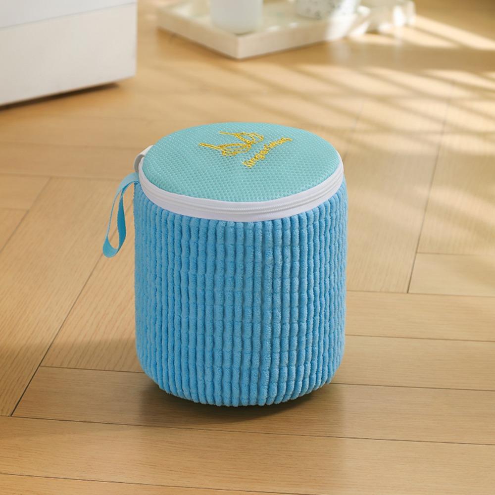 

Chenier Laundry Storage Bag Anti-Winding Embroideried Wash Protective Bag Cylindrical Anti-deformation Bra Machine Wash Bag синій