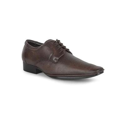 Liberty Healers JPL-233 Férfi Formális Oxford Cipő - Fekete, Barna - Szintetikus Bőr Fűzős Párnázott Talpbetéttel - Stílusos Irodai Lábbelik