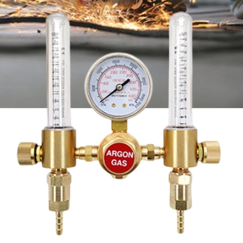 Heavy Duty Double Tube Argon Pressure Meter with Corrosion Resistant Brass Construction Pressure Instrument for Industrial