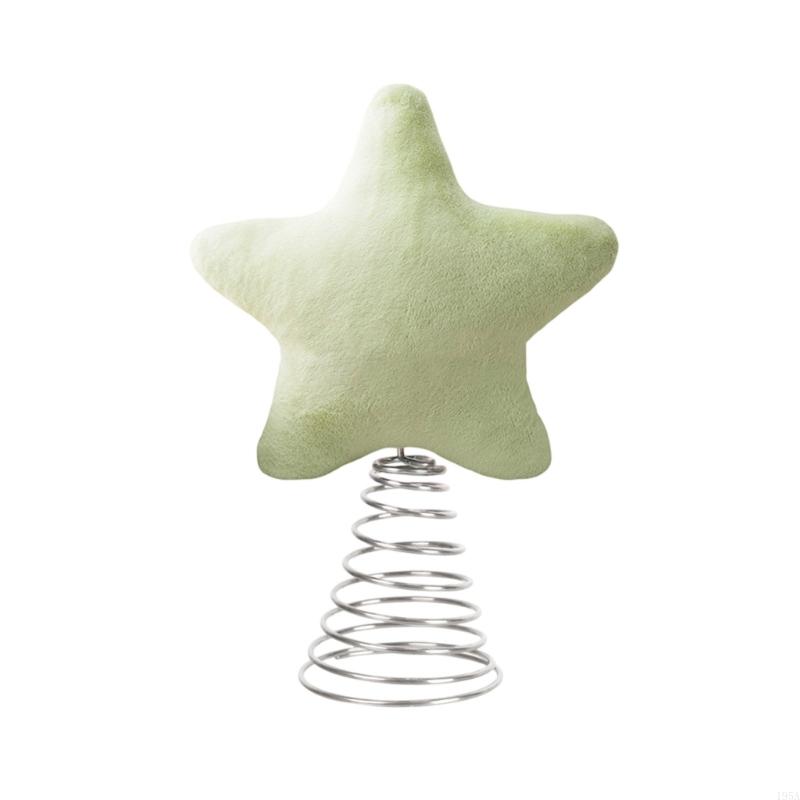 Plush Iron Star for Christmas Tree Elegant Star Christmas Tree Top Stand Ornament Stylish Festival Home Decoration