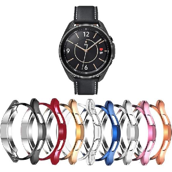 E ECSEM Совместимый с Samsung Galaxy Watch 4 Classic 42MM 46MM Чехол Мягкий Покрытый ТПУ Защитный Бампер Чехол для Galaxy Watch 4 Classic Galaxy Watch 4 Classic 42