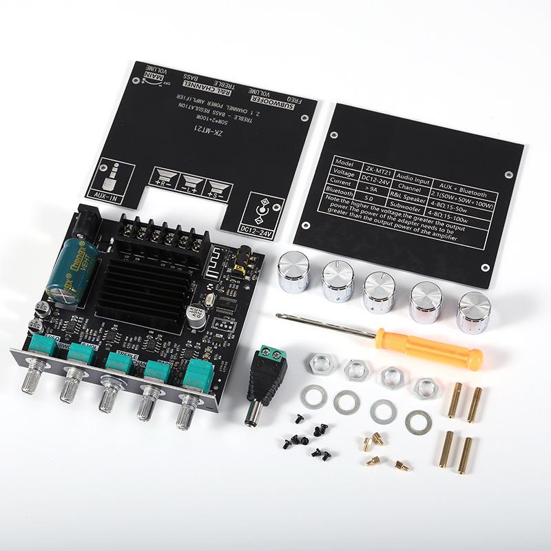 ZK-TB21 2.1 Channel Bluetooth Digital Amplifier Module with Treble, Bass, and Subwoofer TPA3116D2 Chip