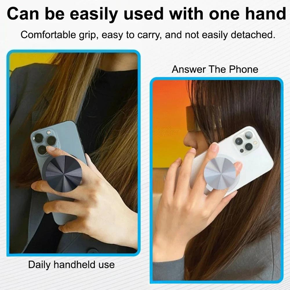 Magnetic Foldable Phone Grip Holder For Samsung Mount Socket Pocket For Magsafe iPhone 17 N52 Magnet Ring Finger Expanding Stand 5