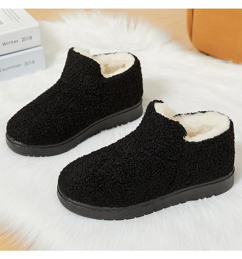 Mode Baumwollschuhe Winter neue Samt verdickte Schuhe grenzüberschreitend Zuhause vielseitig Mode Schneestiefel weiche Sohle Ein-Pedal Baumwollstiefel