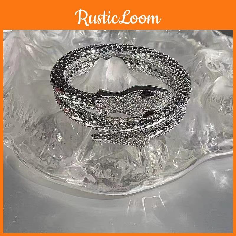 Alloy Chic Snakeshaped Zircon Bracelet For Women Unique And Fashion Forward