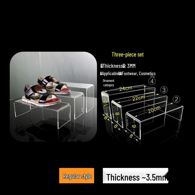 Transparent Acrylic Shoe Display Stand for Adult and Child Shoes