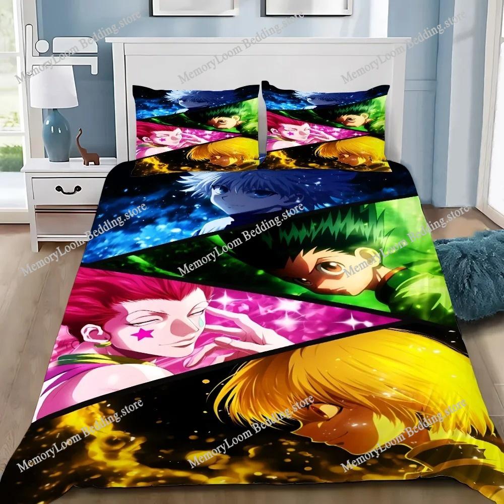 Home Textile Cartoons Fun Hunter X Hunter Duvet Cover Pillow Case Boy Girl Bedding Set King/Queen/Twin Size Soft Polyester