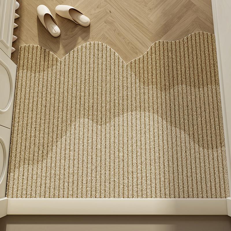

Simple Style Entrance Door Mat Customizable Home Use Mud Scraper Dirt Resistant Cuttable Cloud Shape Rectangular PVC Mat 40*60cm (silk circle)