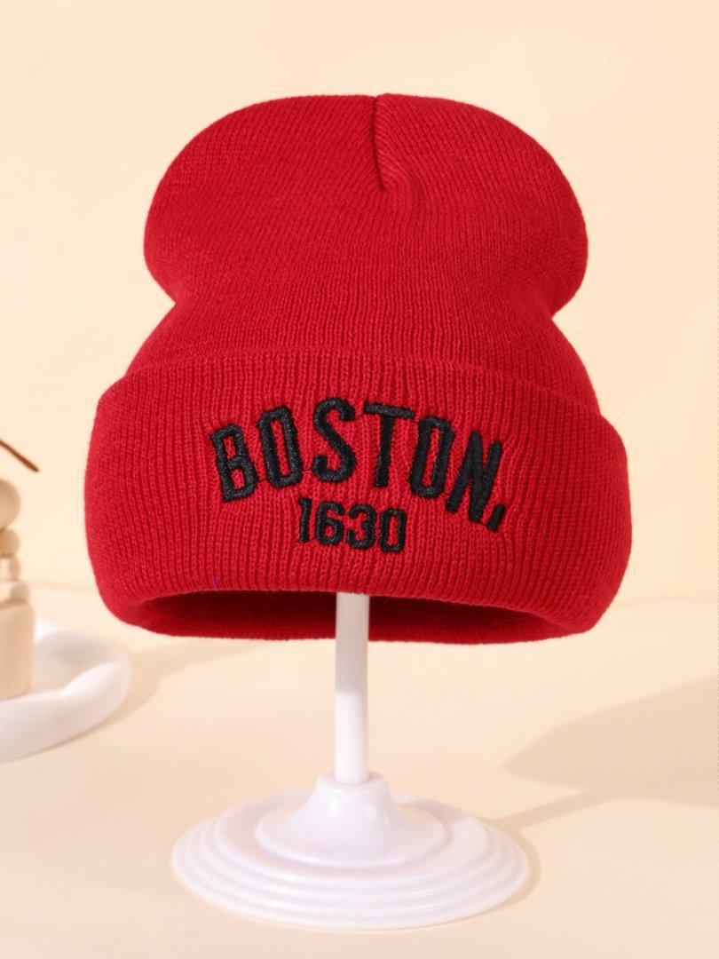 Kids Hat Bostom Wool Hat Baby Winter Winter Boys Winter Knitted Hat Girl