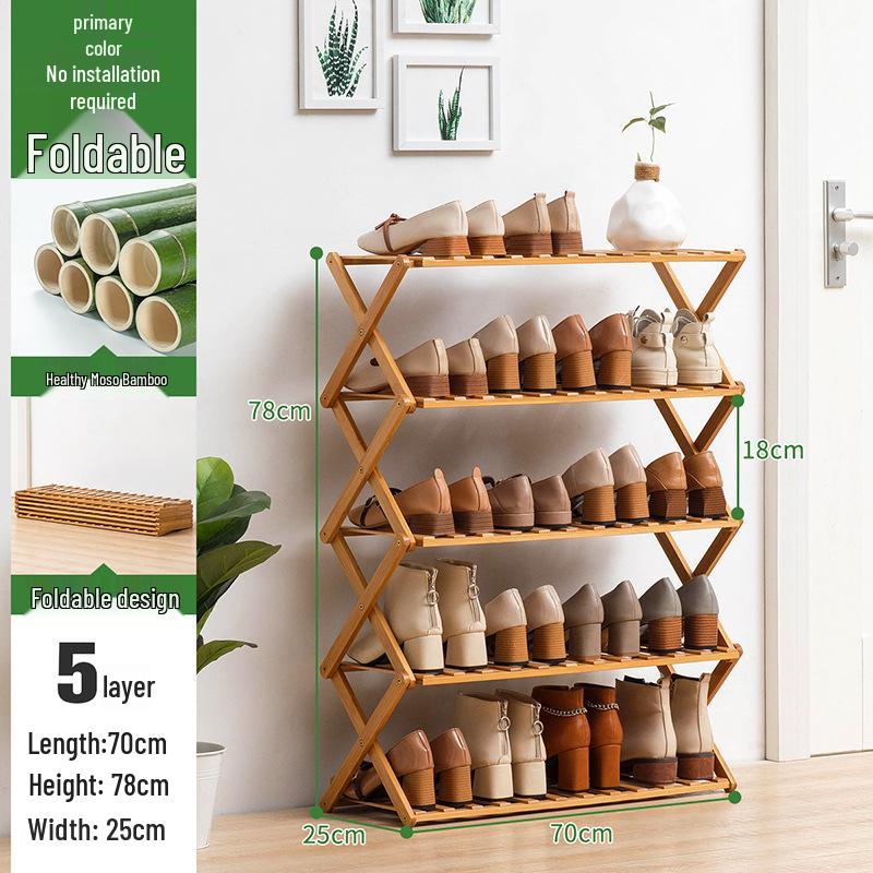 Compact Wooden Shoe Storage Rack: Multi-Layer, Dustproof Shoe Cabinet for Dorm or Entryway