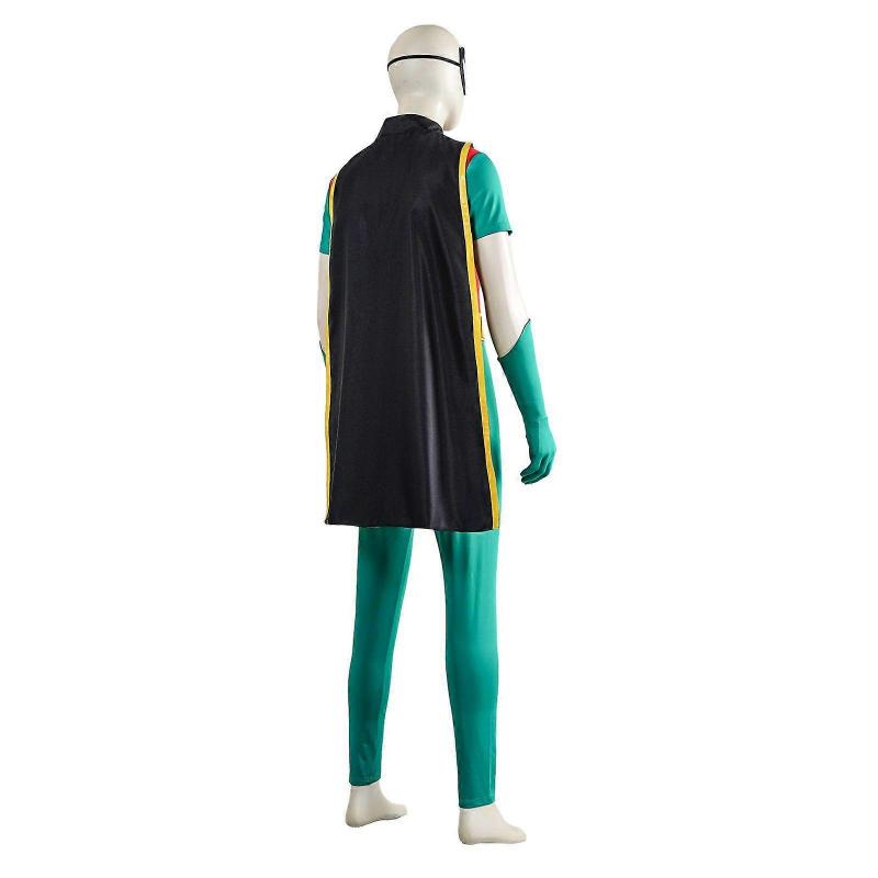 COS Robin Superhero Costume Bodysuit with Cape Unisex Halloween Cosplay Outfit