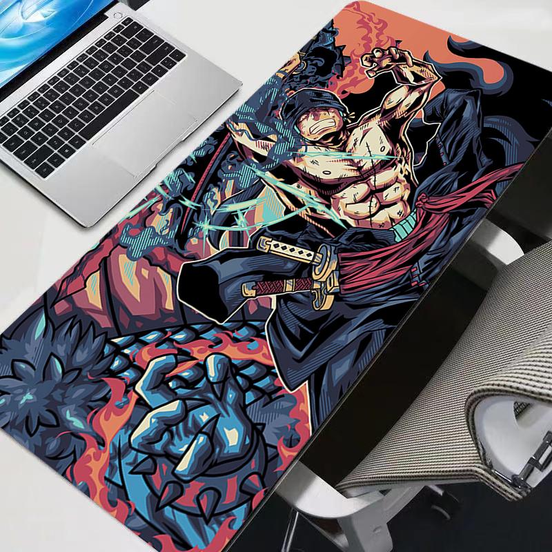 New Mouse Pads Big Office One Piece Roronoa Zoro Desk Mats Pc Gaming Accessories New Mouse Pads Big Laptop Keyboard Mat