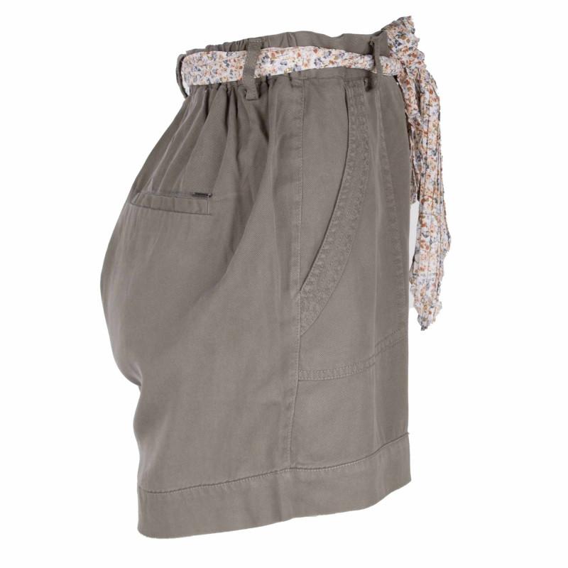 Short fluide ceinture foulard imprimé fleurie Femme DEELUXE 74