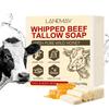 Savon Fouetté au Suif de Boeuf-Nettoyage Profond, Hydrate la Peau- Raffermissant & Liftant-Convient à Tous les Types de Peau,100g