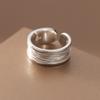 925 Silver irregular Line Rings For Women Dating Ring Wedding Elegant Designer Jewelry Ladies Accessories Jewellery