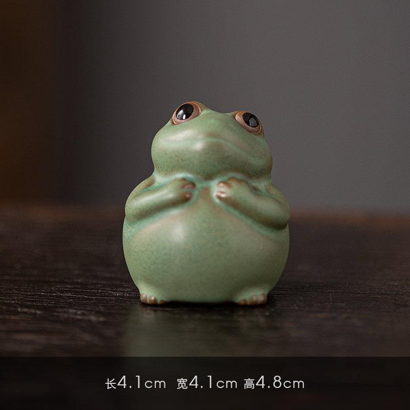 

Ceramic Frog Tea Pet Desktop Decorative Ornaments Mini Animal Tea Play Tea Ceremony Accessories Household Landscape Ornaments