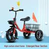 Tricicletă pentru copii cu coș mare în spate și design anti-răsturnare pentru vârstele 2-6 ani
