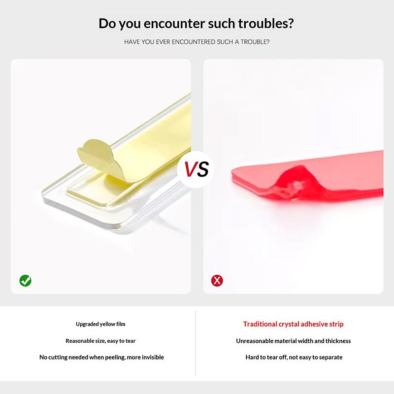 1/5 arkuszy dwustronnych samoprzylepnych zakładek ekspozycyjnych do tipsów, mocne paski kleju do opakowania i ekspozycji paznokci typu press-on