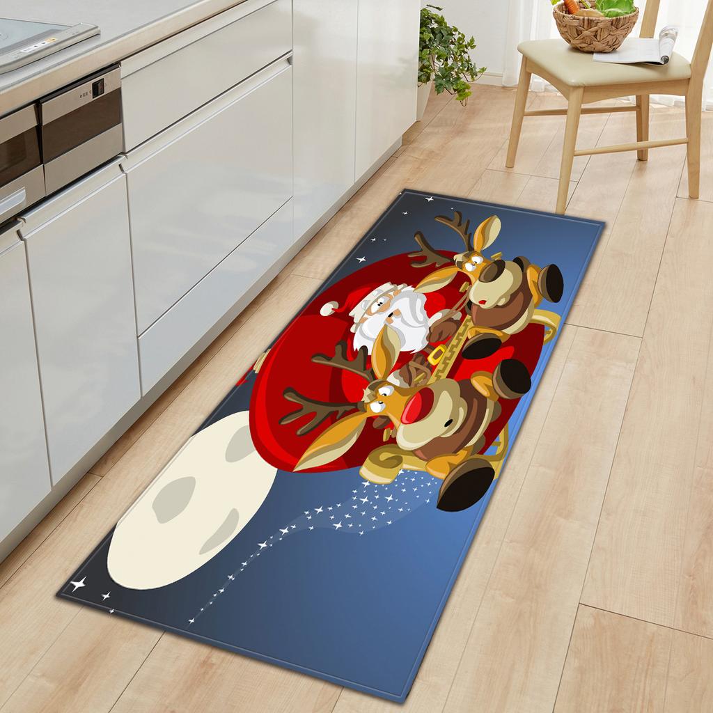 Christmas Kitchen Sand Carpet Doormat Long Floor Mat