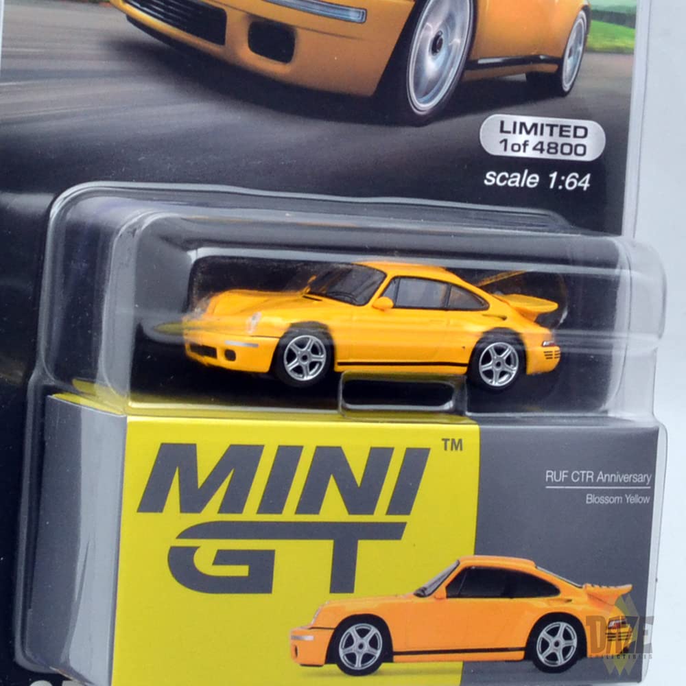 MINI GT Scale Model MIJO EXCLUSIVE RUF CTR ANNIVERSARY LHD Exclusive Porsche Ruf CTR Anniversary 164 - (BLOSSOM YELLOW) - (MiJo (Blossom Yellow)