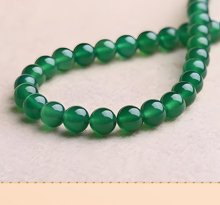 Grade 7A Green Agate Round Beads for DIY Jewelry & Accessories