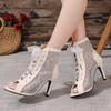 Stiletto Heel Pointed Open Toe Bag with Waterproof Platform Fashion All-in-one Comfortable Non-slip Breathable Sandals for Women