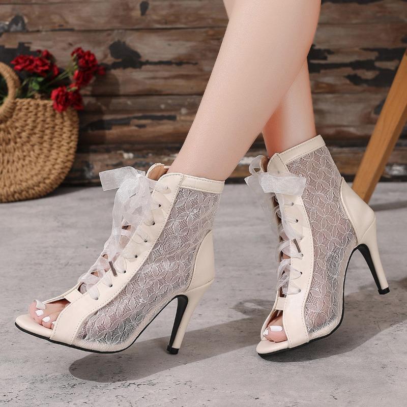 Stiletto Heel Pointed Open Toe Bag with Waterproof Platform Fashion All-in-one Comfortable Non-slip Breathable Sandals for Women