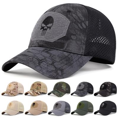 Unisex Skull Embroidery Baseball Net Caps Spring and Summer Outdoor Adjustable Casual Hats Sunscreen Hat Sports Golf Cap