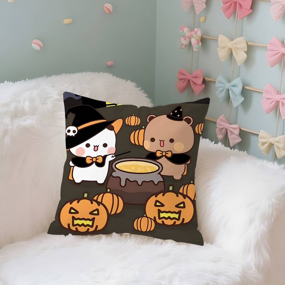 Cute BuBu DuDu Case Plush Fabric Soft Pillowcase Double Sided Print Cushion Cover Household Gifts