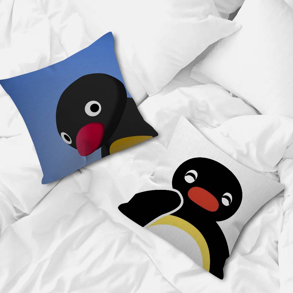 Pingu Cartoon Cute Pillow Gift Home Office Decoration Bedroom Sofa Car Cushion Cover case x