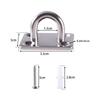 4pcs 304 Stainless Steel Ceiling Hooks Pad Eye Plate U Shape Loop Screws Mount Multifunctional Wall Mount Hook Loops