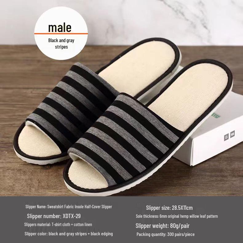 Star Hotel Disposable Non-Slip Slippers for Bed & Breakfast, Guest Room, Beauty Salon, Club House, and Home.